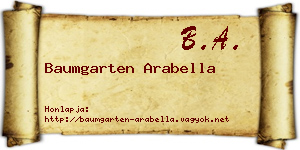 Baumgarten Arabella névjegykártya